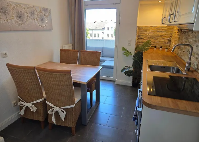 Blue Skies White Line Apartment *