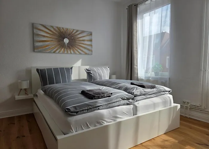 Blue Skies White Line Apartment Kiel